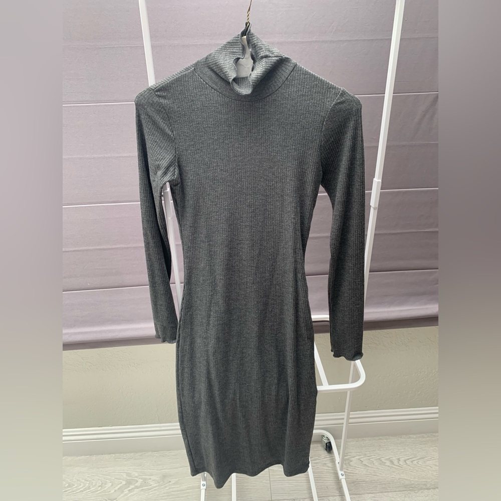 Gray form fitting dress